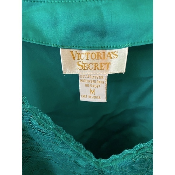 Vintage Victoria Secret Gold Label Green Lace Set Size Medium - Picture 4 of 10